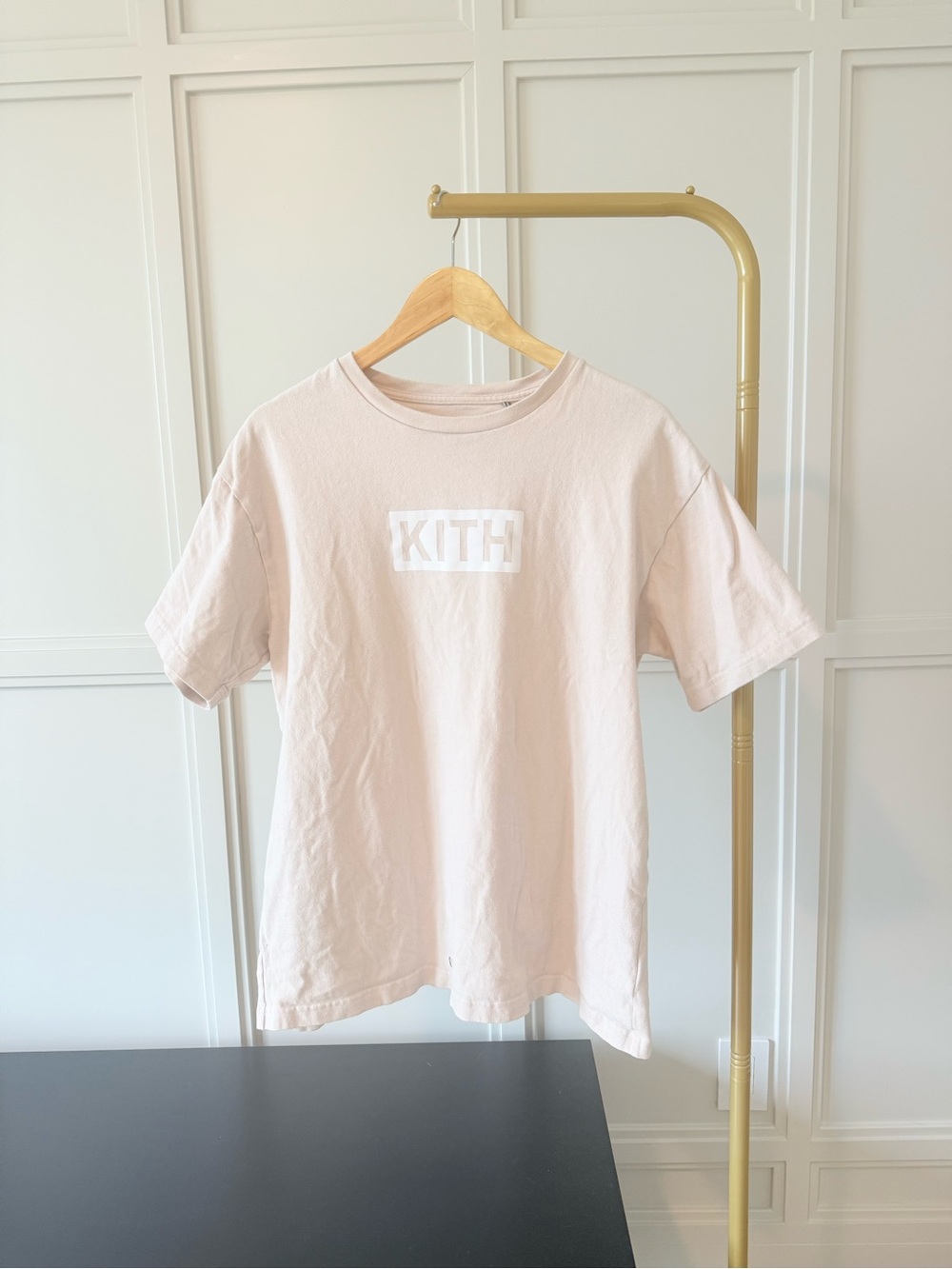 Kith Pale Blush Tee with White Logo